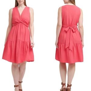 Calvin Klein Sleeveless Coral Dress
